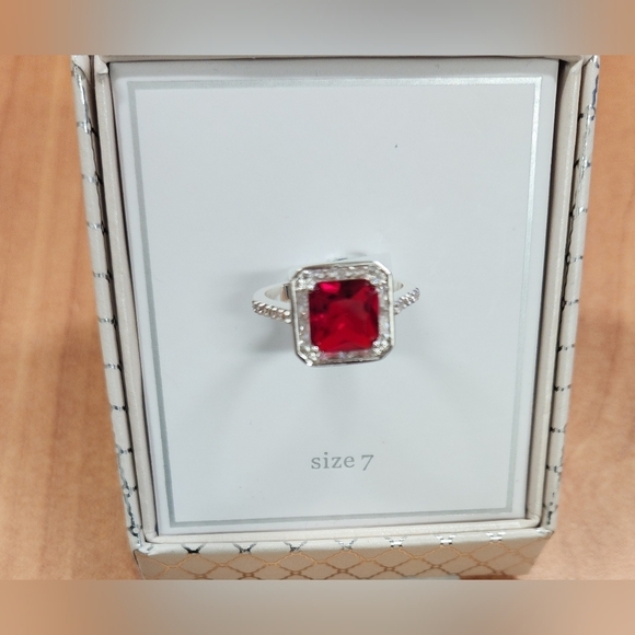Ruby Sterling Silver Ring - Picture 1 of 5